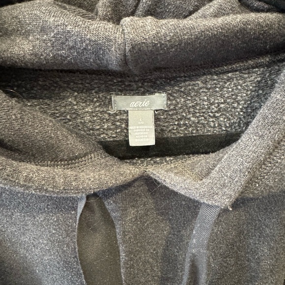 Aerie Gray Hoodie Sweatshirt - Picture 2 of 4